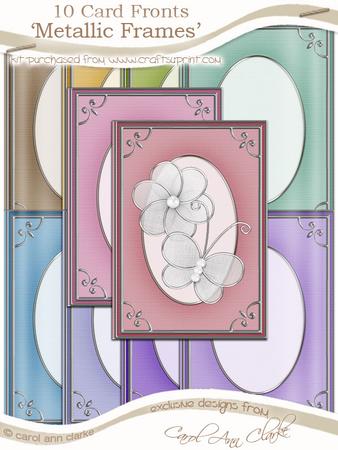 A5 'silver Metallic Frame' Card Fronts Kit - Pretty Daisy Colours