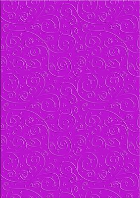 'swirls Embossed' Backing Paper - Flowers and Pearls Colours