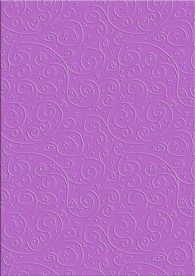 'swirls Embossed' Backing Paper - Flowers and Pearls Colours