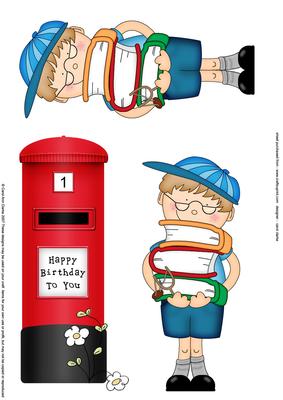 Boyz Scholboy Zeke & Postbox 3D Decoupage