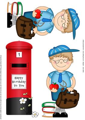 Boyz Scholboy Zeke & Postbox 3D Decoupage