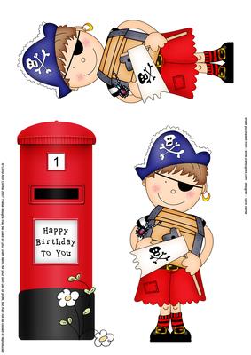 Boyz Pirate Joze & Postbox 3D Decoupage