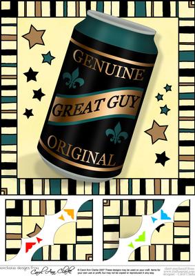 8 x 8 Great Guy Beer Can Scalloped Corner Topper