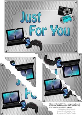 5x7 Gadgets N Gizmos Just for You Scallop Corner