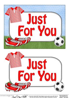 5x7 Just for You Football 3D Step by Step Decoupage