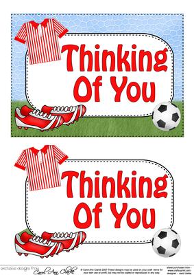 5x7 Thinking of You Football 3D Step by Step Decoupage