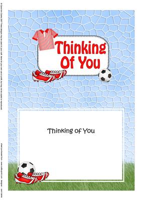 5x7 Thinking of You Football Matching Insert