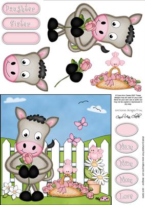 Gigi Horse's Rose Quick Card & 3D Decoupage