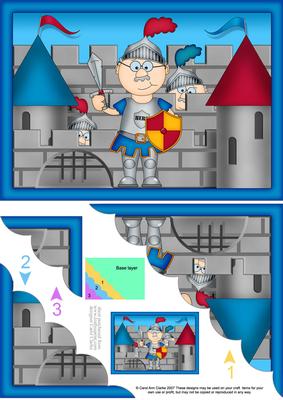 A5 Bert Knight in Shining Armour Scallop Corner Side Stacker