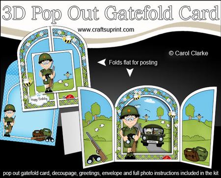 3D Boyz General Gazza Pop Out Gatefold Card Kit
