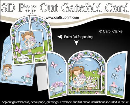 3D Girlz Liz's Bouquet Pop Out Gatefold Card Kit