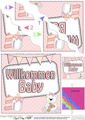German New Baby Girl Wavy Corner Side Stacker