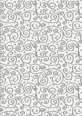 'metallic Swirls - Silver' Backing Paper - Shades of White