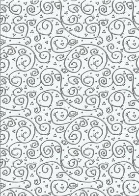 'metallic Swirls - Silver' Backing Paper - Shades of White