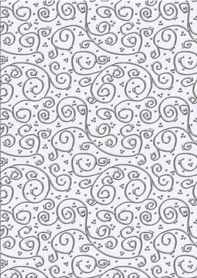 'metallic Swirls - Silver' Backing Paper - Shades of White