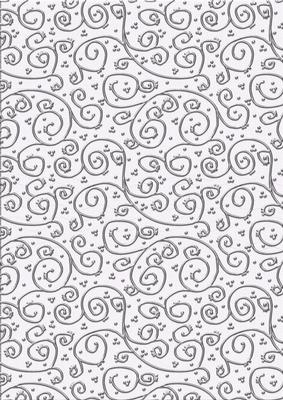 'metallic Swirls - Silver' Backing Paper - Shades of White