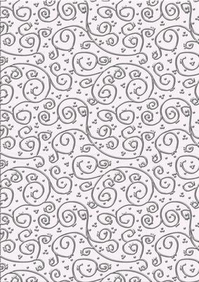 'metallic Swirls - Silver' Backing Paper - Shades of White
