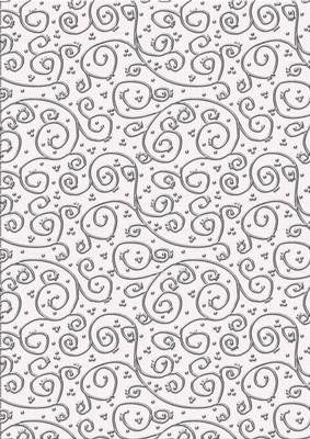 'metallic Swirls - Silver' Backing Paper - Shades of White