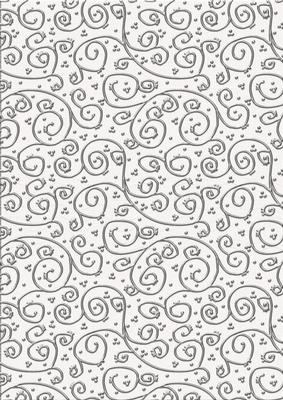 'metallic Swirls - Silver' Backing Paper - Shades of White