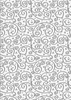 'metallic Swirls - Silver' Backing Paper - Shades of White