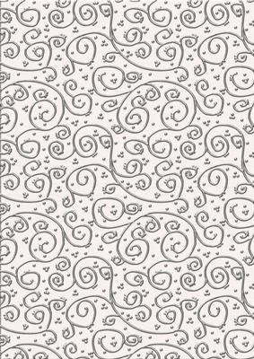 'metallic Swirls - Silver' Backing Paper - Shades of White
