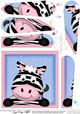 Debra Zebra Fan Pyramage Topper