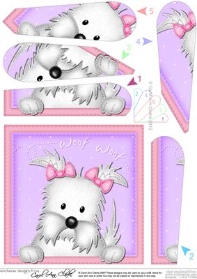 Jess Westie Dog Fan Pyramage Topper
