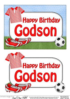 5x7 Birthday Godson Football 3D Step by Step Decoupage