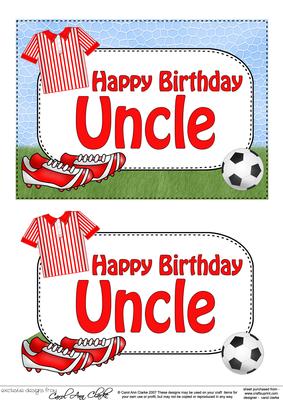 5x7 Birthday Uncle Football 3D Step by Step Decoupage