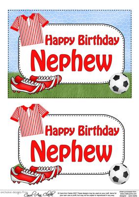 5x7 Birthday Nephew Football 3D Step by Step Decoupage