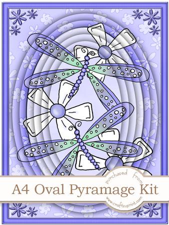 A4 Dreamy Dragonflies in Purple Pyramage Kit