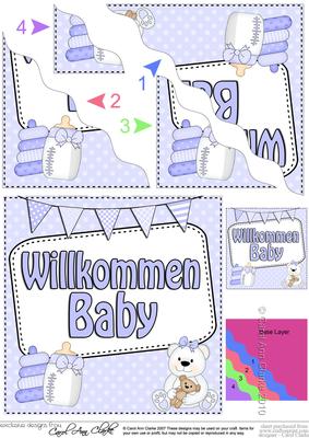 German New Baby Boy Wavy Corner Side Stacker