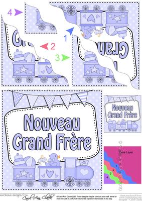 French New Baby Big Brother Wavy Corner Side Stacker