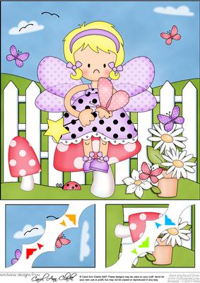 8 x 8 Girlz Fiz Fairy Scalloped Corner Topper