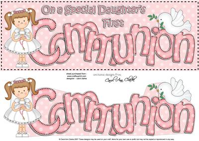 Large Dl Daughter 1st Communion Girlz Chrizy 3D Decoupage