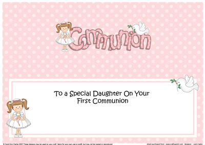Daughter 1st Communion Girlz Chrizy Large Dl Matching Insert