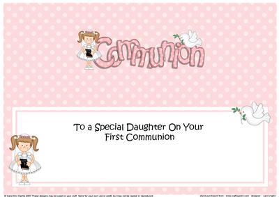 Daughter 1st Communion Girlz Chrizy Large Dl Matching Insert