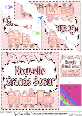 French New Baby Big Sister Wavy Corner Side Stacker
