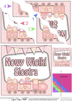 Polish New Baby Big Sister Wavy Corner Side Stacker