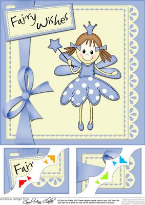 8 x 8 Fairy Twinkletoes & Lace Scalloped Corner Topper