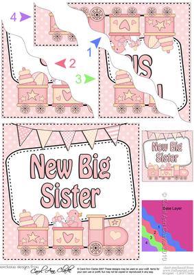 New Baby Big Sister Wavy Corner Side Stacker