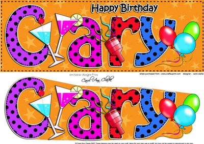 Large Dl Birthday Cary Celebrations Card & 3D Decoupage
