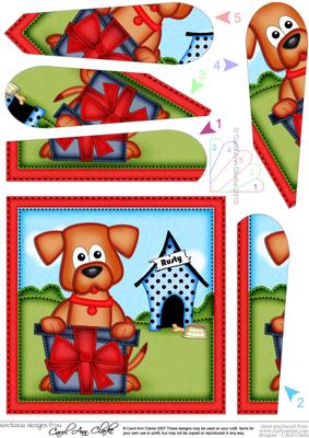 Rusty the Dog's Present Fan Pyramage Topper