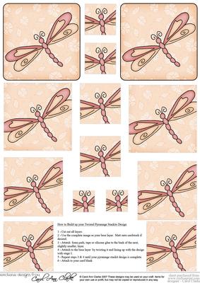 Dreamy Dragonfly Twisted Pyramage Sheet