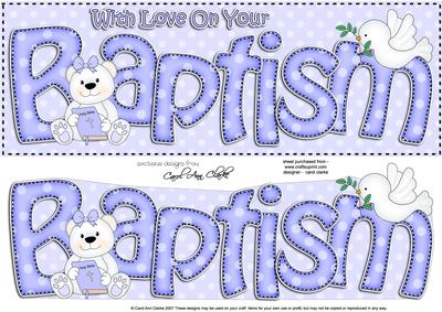 Large Dl Baptism Teddy 3D Decoupage