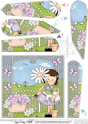 Girlz Suzi's Flower Fan Pyramage Topper