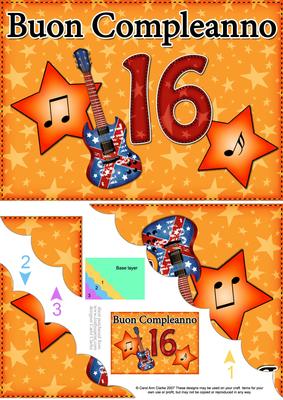 5x7 Italian 16th Birthday Scallop Corner