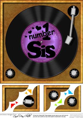 8 x 8 Number 1 Sis Record Scalloped Corner Topper