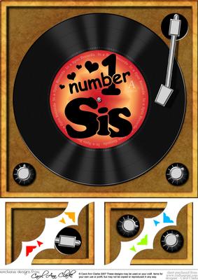 8 x 8 Number 1 Sis Record Scalloped Corner Topper