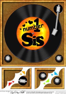 8 x 8 Number 1 Sis Record Scalloped Corner Topper
